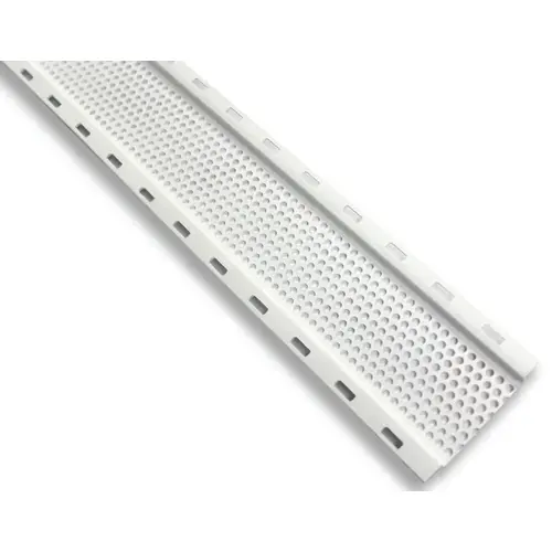 Soffit Strip Vent, 8 ft L, 2 in W, 69 sq-in Net Free Ventilating Area, Plastic, White - pack of 25 Soffit Strip Vent, 8 ft L, 2 in W, 69 sq-in Net Free Ventilating Area, Plastic, White - pack of 25
