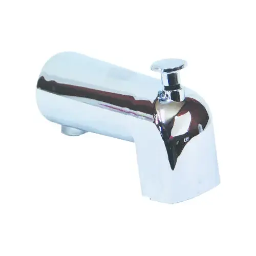 Bathtub Spout with Diverter, 1/2 in Connection, FNPT, Plastic, Chrome Plated Bathtub Spout with Diverter, 1/2 in Connection, FNPT, Plastic, Chrome Plated