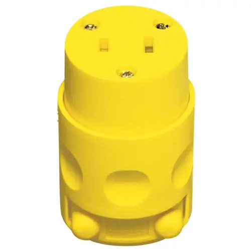 Cord Connector, 2 -Pole, 15 A, 125 V, NEMA: NEMA 1-15, Yellow Cord Connector, 2 -Pole, 15 A, 125 V, NEMA: NEMA 1-15, Yellow