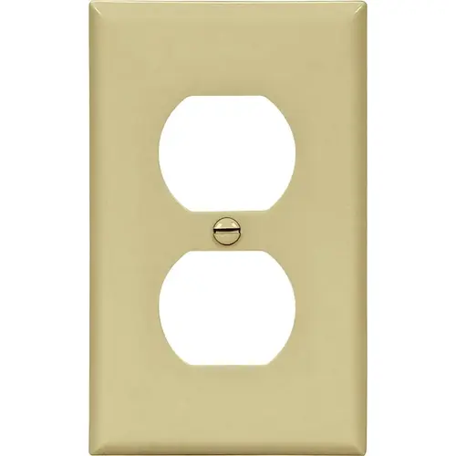WALL PLATE 1GANG DPLX RECPT IV Ivory - pack of 100 WALL PLATE 1GANG DPLX RECPT IV Ivory - pack of 100