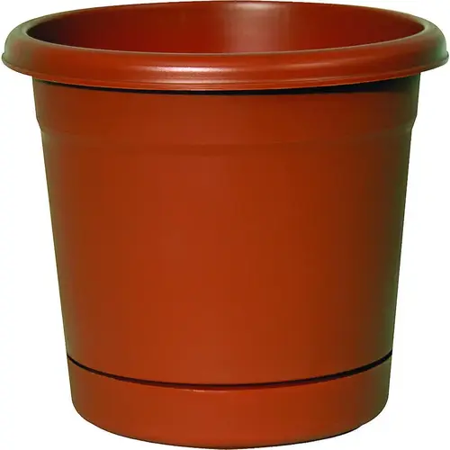 Riverland Planter, 20-3/4 in W, 20-3/4 in D, Round, Plastic, Terracotta Riverland Planter, 20-3/4 in W, 20-3/4 in D, Round, Plastic, Terracotta