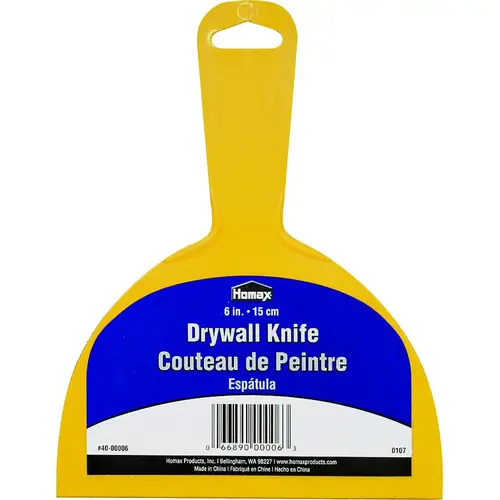 Knife, 6 in W Blade, Polystyrene Blade, Taping Blade Knife, 6 in W Blade, Polystyrene Blade, Taping Blade