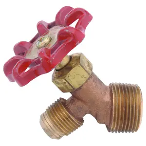 Anderson Metals 59540-0612 Oil Drum and Tank Valve, 3/4 x 3/8 in Connection, MIP x Flare, Brass Body