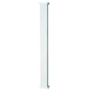 AFCO 600AC0608 60608 Column, 8 ft H, Square, Aluminum, White