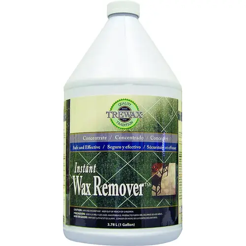 Instant Wax Remover, 1 gal, Liquid, Ammonia, Bright Green
