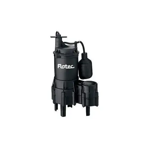 FPSE3200A Sewage Pump, 8.5 A, 115 V, 4/10 hp, 2 in Outlet, 18 ft Max Head, 5250 gph, Thermoplastic FPSE3200A Sewage Pump, 8.5 A, 115 V, 4/10 hp, 2 in Outlet, 18 ft Max Head, 5250 gph, Thermoplastic