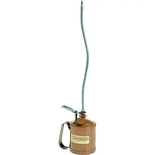 Goldenrod 120 Pump Oiler, 16 oz Capacity, Flexible Spout, Steel, Powder-Coated Copper Bronze Goldenrod 120 Pump Oiler, 16 oz Capacity, Flexible Spout, Steel, Powder-Coated Copper Bronze