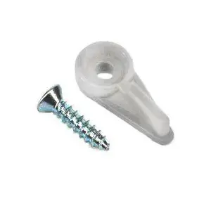 U S Hardware WP-9877H Screen Clip, 3/8 in, Nylon White