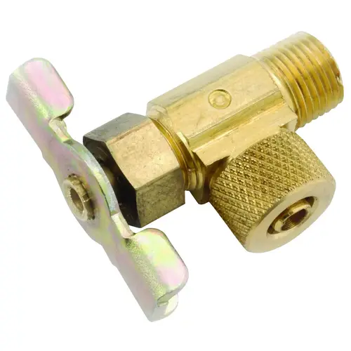 Needle Valve, 1/4 x 1/8 in Connection, MIP, Brass Body Needle Valve, 1/4 x 1/8 in Connection, MIP, Brass Body