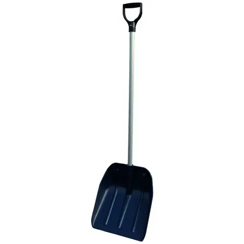 Snow Shovel, 14 in W Blade, Scoop Blade, Polyethylene Blade, Steel Handle, 52 in OAL Snow Shovel, 14 in W Blade, Scoop Blade, Polyethylene Blade, Steel Handle, 52 in OAL