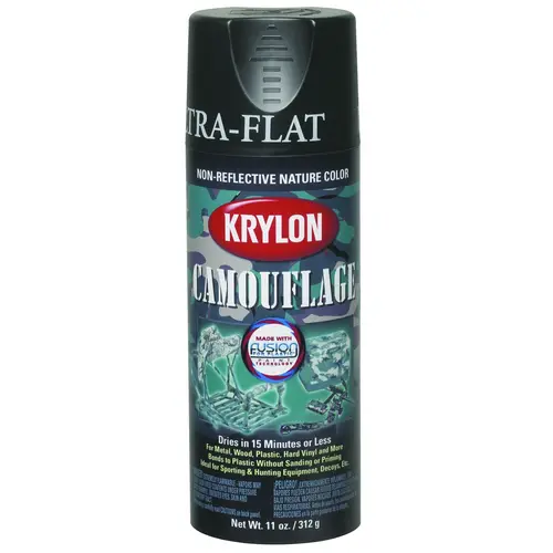 Camouflage Paints with Fusion Technology, 12 oz Aerosol Can, Brown, Ultra-Flat - pack of 6 Camouflage Paints with Fusion Technology, 12 oz Aerosol Can, Brown, Ultra-Flat - pack of 6