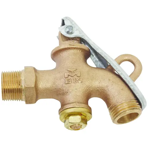 Heavy-Duty Drum and Barrel Faucet, 3/4 in Connection, MPT x Hose, Bronze Body