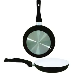Euro-Ware 8120-BK EuroHome Fry Pan, 8 in Dia, Aluminum Pan, Black Pan, Ceramic Pan, Heat-Resistant Handle