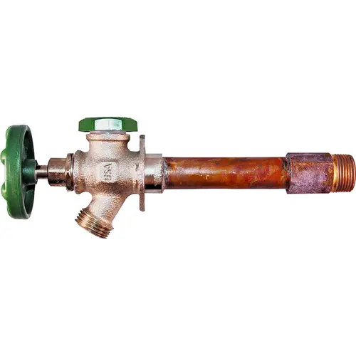 QuickTurn 425-10LF Anti-Siphon Frost-Free Wall Hydrant, 1/2, 3/4 x 3/4 in Connection, FIP/MIP x Hose, Satin QuickTurn 425-10LF Anti-Siphon Frost-Free Wall Hydrant, 1/2, 3/4 x 3/4 in Connection, FIP/MIP x Hose, Satin