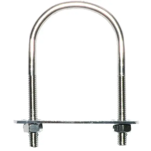 U-Bolt, 1/4 in Thread, 1-3/4 in L Thread, Stainless Steel, Stainless Steel Silver U-Bolt, 1/4 in Thread, 1-3/4 in L Thread, Stainless Steel, Stainless Steel Silver