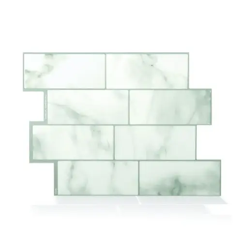 TILE WALL METRO CARREA 6PK Gray/White - pack of 6 TILE WALL METRO CARREA 6PK Gray/White - pack of 6
