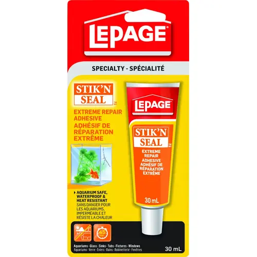 Stik'N Seal - 30ML Extreme Repair Adhesive, Clear, 30 mL Carded Tube