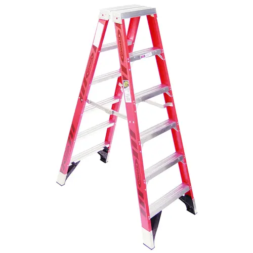 T7400 Series Step Ladder, 10 ft Max Reach H, 5-Step, 375 lb, Type IAA Duty Rating, 3 in D Step Orange T7400 Series Step Ladder, 10 ft Max Reach H, 5-Step, 375 lb, Type IAA Duty Rating, 3 in D Step Orange