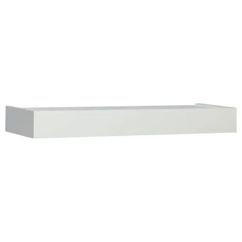 Floating Shelf, 30 lb, 1-Shelf, 8-1/2 in L, 36 in W, Wood White Floating Shelf, 30 lb, 1-Shelf, 8-1/2 in L, 36 in W, Wood White