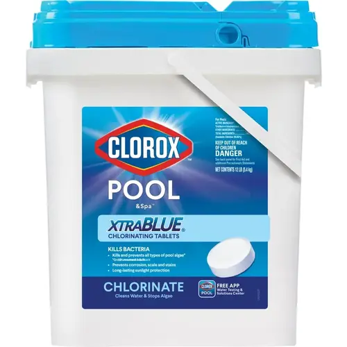 POOL & Spa XtraBlue 23012CLX Chlorinating Tablet, Solid, Chlorine, 12 lb White POOL & Spa XtraBlue 23012CLX Chlorinating Tablet, Solid, Chlorine, 12 lb White