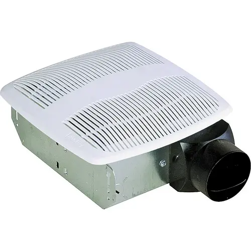 Exhaust Fan, 7-1/4 in L, 7-1/4 in W, 0.9 A, 120 V, 1-Speed, 70 cfm Air, Metal, White