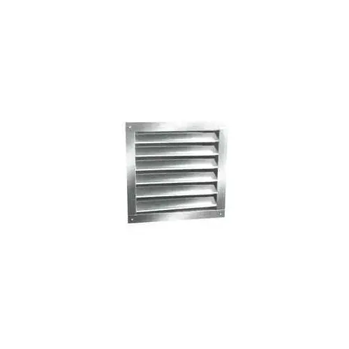 Dual Louver, 32-1/4 in L, 26-1/2 in W, Aluminum, Silver, Mill