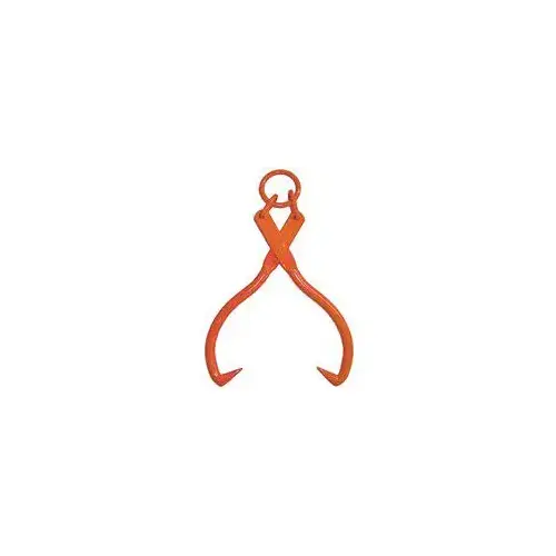 Skid Tong with Ring, 4 to 20 in Opening, Steel Tip, Steel Handle Blue