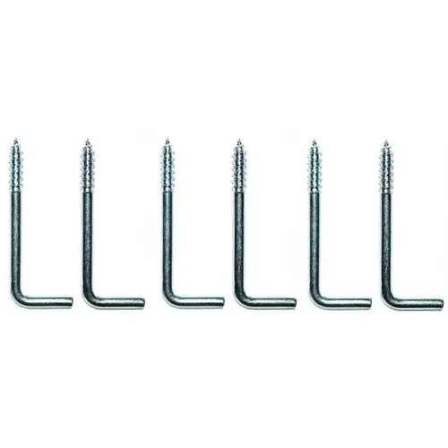 Screw Hook, 9/16 in Opening, 3.8 mm Thread, 1-7/8 in L, Steel, Zinc Silver - pack of 6 Screw Hook, 9/16 in Opening, 3.8 mm Thread, 1-7/8 in L, Steel, Zinc Silver - pack of 6