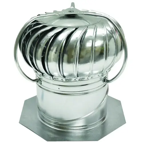 Rotary Turbine Ventilator, 12 in Dia Throat, Steel, Mill Rotary Turbine Ventilator, 12 in Dia Throat, Steel, Mill