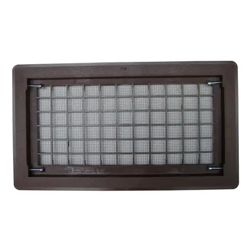 Foundation Vent, 15-1/4 in W, Polypropylene, Brown Foundation Vent, 15-1/4 in W, Polypropylene, Brown