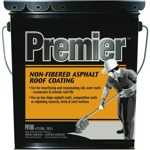 Roof Coating, Black, 18 L Pail, Liquid