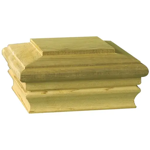 6 In. x 6 In. Pressure-Treated Pine Press-On Post Cap 6 In. x 6 In. Pressure-Treated Pine Press-On Post Cap