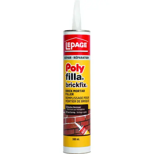 Polyfilla Brickfix Brick Mortar Filler, Gray, 50 to 85 deg F, 300 mL Cartridge