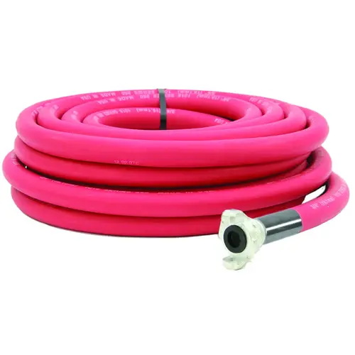Air Hose, 3/4 in ID, 50 ft L, MNPT, 300 psi Pressure, EPDM Rubber, Red Air Hose, 3/4 in ID, 50 ft L, MNPT, 300 psi Pressure, EPDM Rubber, Red