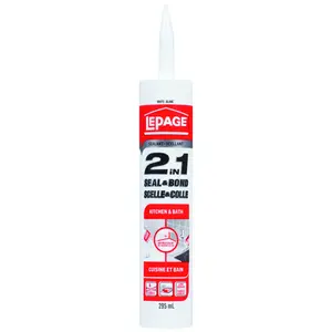 LePage 1910257 SEAL & BOND Kitchen and Bath Sealant, White, 295 mL Cartridge