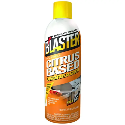 Degreaser, 11 oz Aerosol Can, Liquid, Citrus Clear Degreaser, 11 oz Aerosol Can, Liquid, Citrus Clear