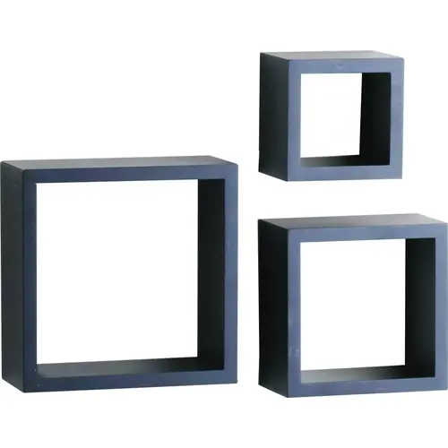 Shadow Box Kit, 50 lb, 3-Shelf, 4 in L, Wood Black Shadow Box Kit, 50 lb, 3-Shelf, 4 in L, Wood Black