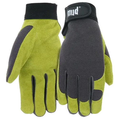 MD71001G-W-ML High-Dexterity Garden Gloves, Women's, M/L, Hook and Loop Cuff, Spandex/Split Leather, Grass Pair MD71001G-W-ML High-Dexterity Garden Gloves, Women's, M/L, Hook and Loop Cuff, Spandex/Split Leather, Grass Pair