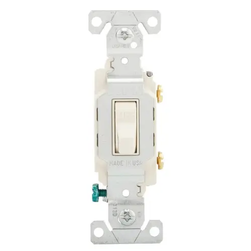 Toggle Switch, 20 A, 120, 277 VAC, PVC Housing Material, Light Almond Toggle Switch, 20 A, 120, 277 VAC, PVC Housing Material, Light Almond