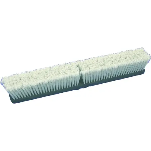 Broom Head, Threaded, 3 in L Trim, Polypropylene/Polystyrene Bristle, Gray