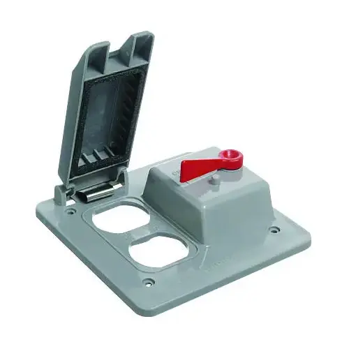 Cover, 4-55/64 in L, 3-17/64 in W, Rectangular, Lexan, Gray, Textured