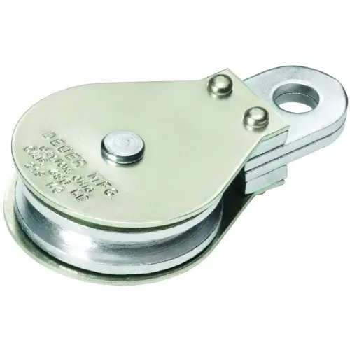 DB-20G Gable Block, 1/4 in Rope, 480 lb Working Load, 2 in Sheave, Zinc