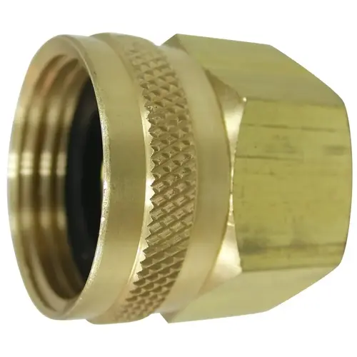 Hose Adapter, 3/4 x 3/4 in, FHT x FIP, Brass, Brass, For: Garden Hose Hose Adapter, 3/4 x 3/4 in, FHT x FIP, Brass, Brass, For: Garden Hose