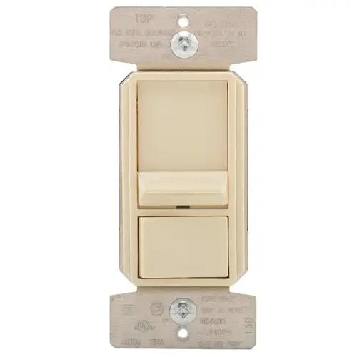 Slide Dimmer, 277 V, 2 -Gang, Light Almond
