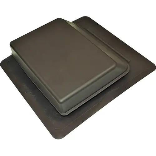 Roof Vent, 17.256 in OAW, 61 sq-in Net Free Ventilating Area, Polypropylene, Brown