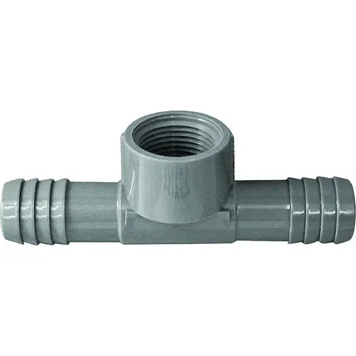 Combination Hose Tee, 1 in, Insert x Insert x FPT, PVC, Black Combination Hose Tee, 1 in, Insert x Insert x FPT, PVC, Black