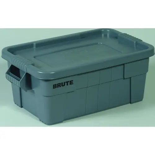 Brute Storage Tote with Lid, Gray, 27-7/8 in L, 17-3/8 in W, 15 in H - pack of 6 Brute Storage Tote with Lid, Gray, 27-7/8 in L, 17-3/8 in W, 15 in H - pack of 6