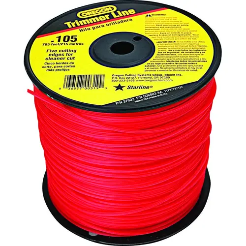 Trimmer Line, 0.105 in Dia, 705 ft L, Co-Polymer