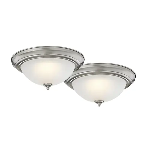 Ceiling Light Fixture, 0.17 A, 120 V, 20 W, 2-Lamp, LED Lamp, 1500 Lumens, 3000 K Color Temp Ceiling Light Fixture, 0.17 A, 120 V, 20 W, 2-Lamp, LED Lamp, 1500 Lumens, 3000 K Color Temp