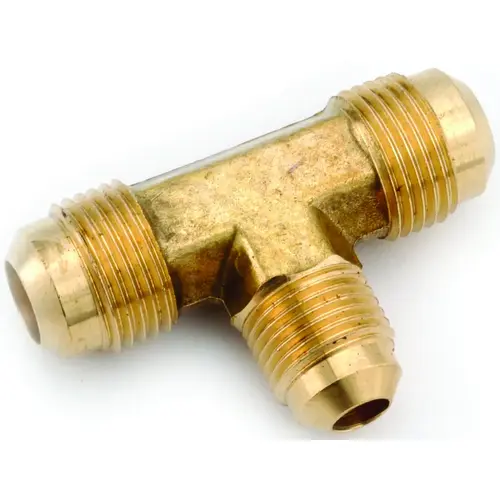 Tube Reducing Tee, 5/8 x 5/8 x 1/2 in, Flare, Brass Tube Reducing Tee, 5/8 x 5/8 x 1/2 in, Flare, Brass